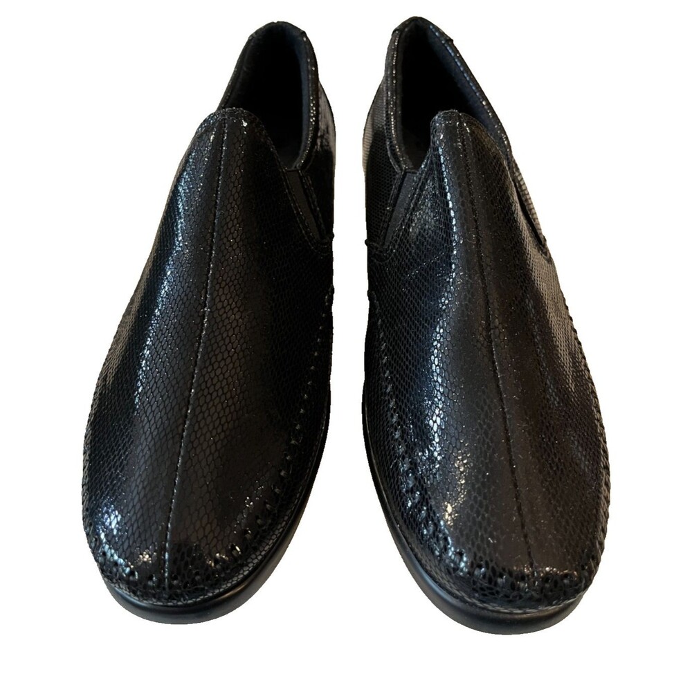 SAS Dream Comfort Loafers Shoes Size 9.5 N Narrow $157 Black Snake NEW in Box - Picture 3 of 16